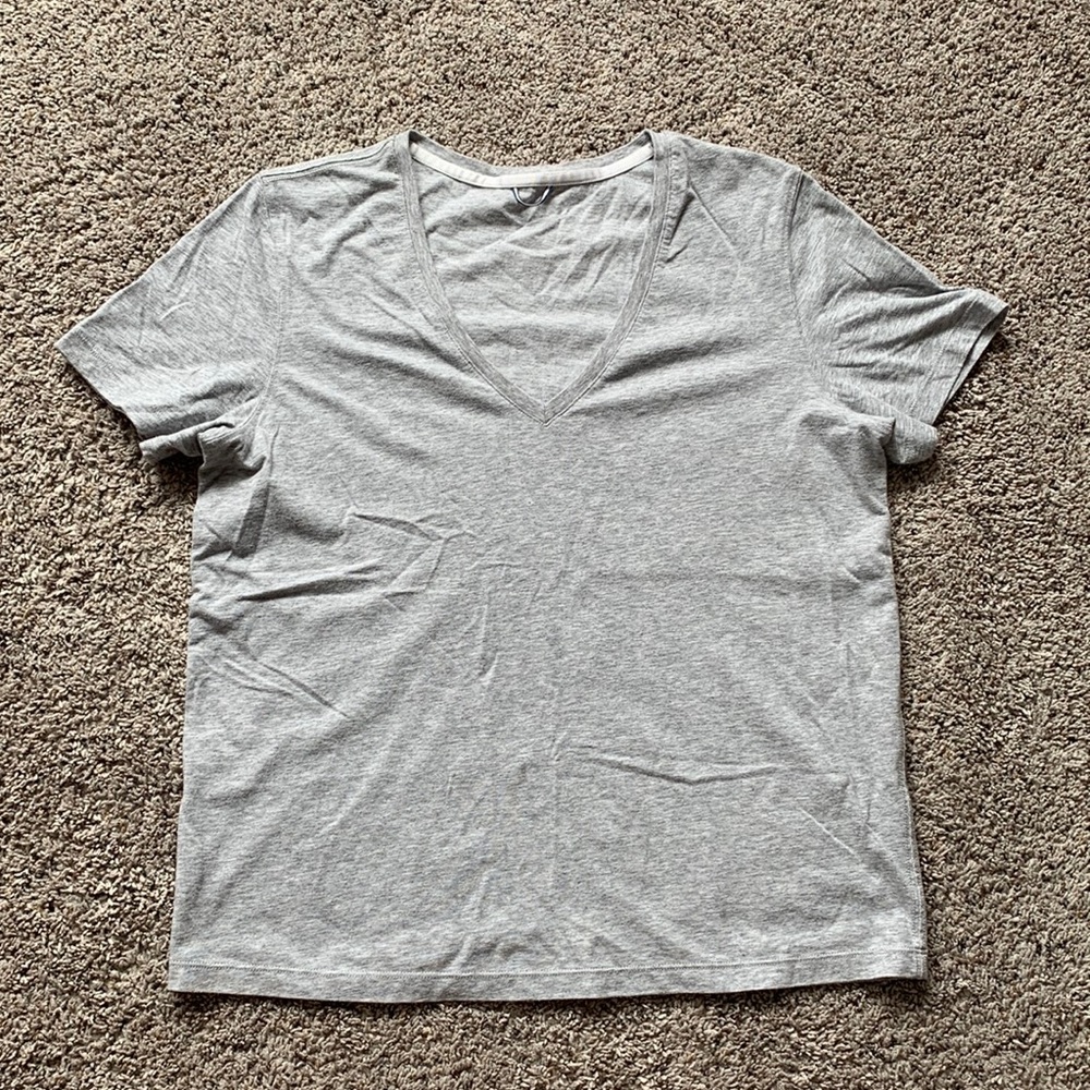 Kit and Ace Shirt Grey V -Neck Shirt